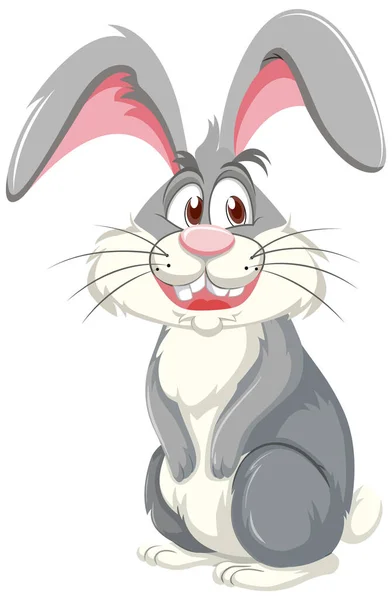 Komik Tavşan Çizgi Film Karakteri Çizimi — Stok Vektör