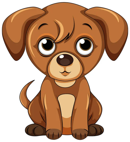 Cão Bonito Desenho Animado Personagem Ilustração —  Vetores de Stock