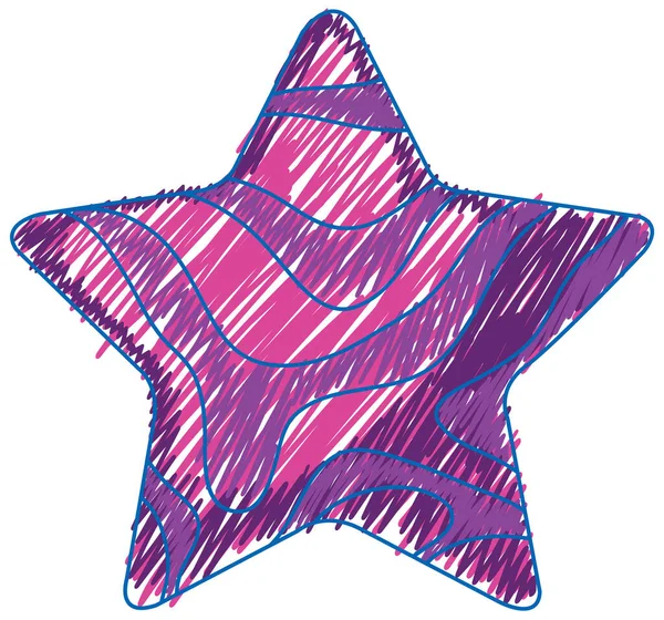 星空铅笔彩色儿童笔迹风格图解 — 图库矢量图片