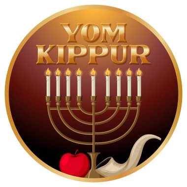 Yom Kippur Yahudi Günü illüstrasyonu