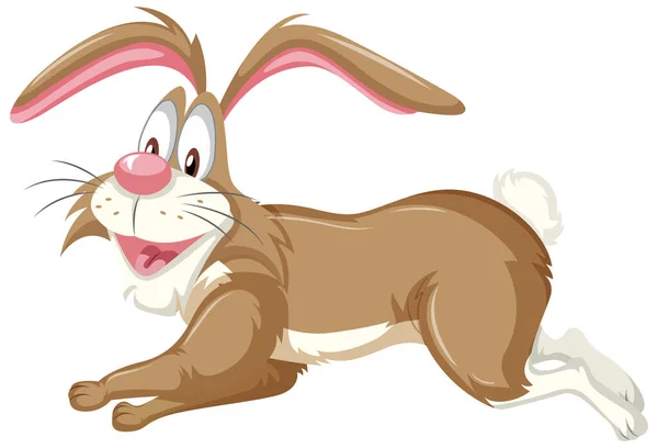 Cute Playful Rabbit Cartoon Character Illustration — Stock Vector