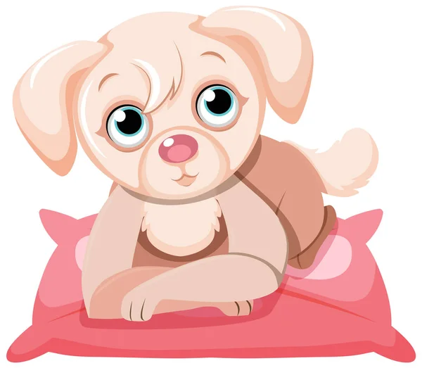 Drăguț Câine Desene Animate Ilustrare Personaj — Vector de stoc