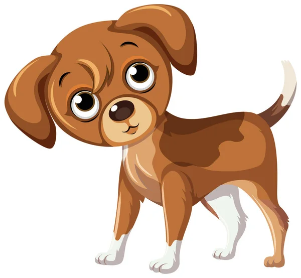 Cão Bonito Desenho Animado Personagem Ilustração —  Vetores de Stock