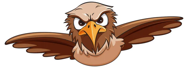 Hibou Oiseau Volant Illustration Personnage Bande Dessinée — Image vectorielle