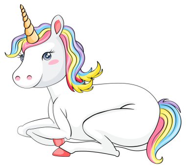 Gökkuşağı Yelesi illüstrasyonlu tapılası Tekboynuz