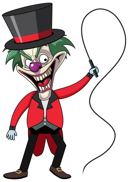 Läskig Joker Tecknad Karaktär Illustration — Stock vektor