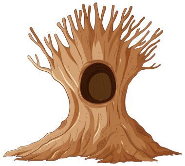 Yapraksız izole ağaç