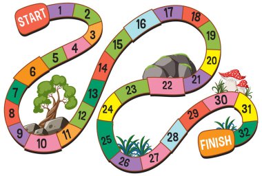 Çocuk tasviri için basit bir tahta oyunu