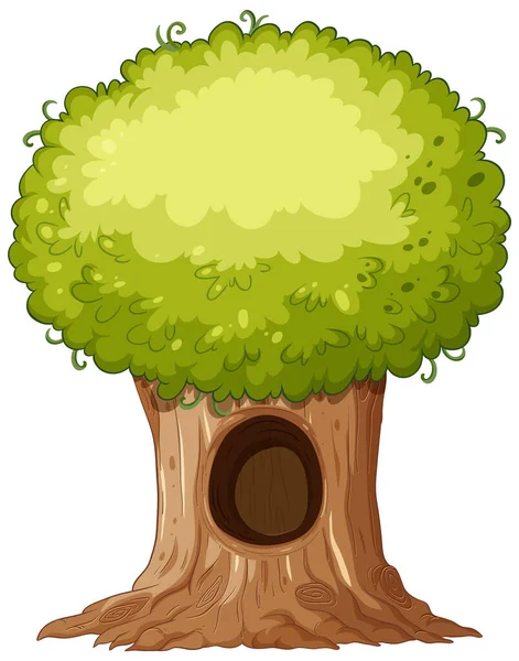 Isolated Simple Tree Cartoon Illustration — Stock Vector