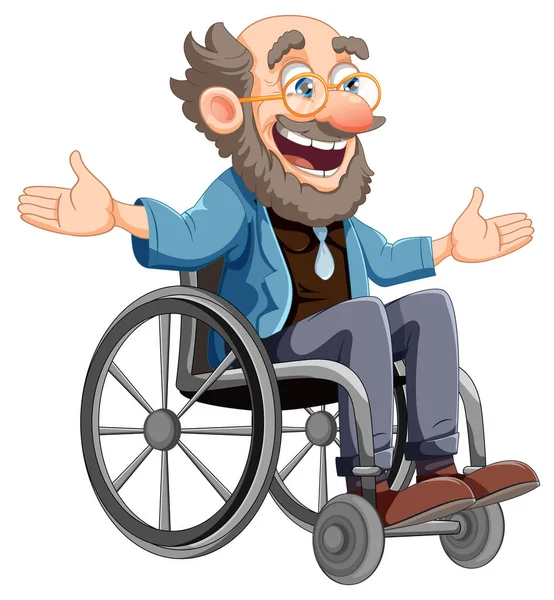 휠체어 노인들 — 스톡 벡터