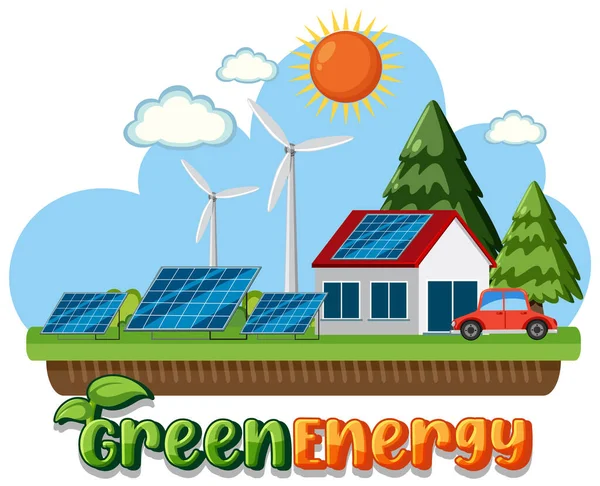 stock vector Alternative green energy vector concept illustration