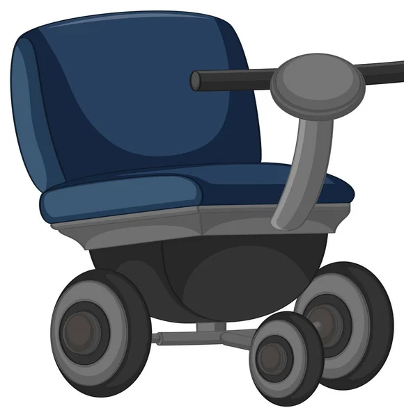 Cadeira Rodas Elétrica Desenhos Animados Ilustração Isolada — Vetor de Stock