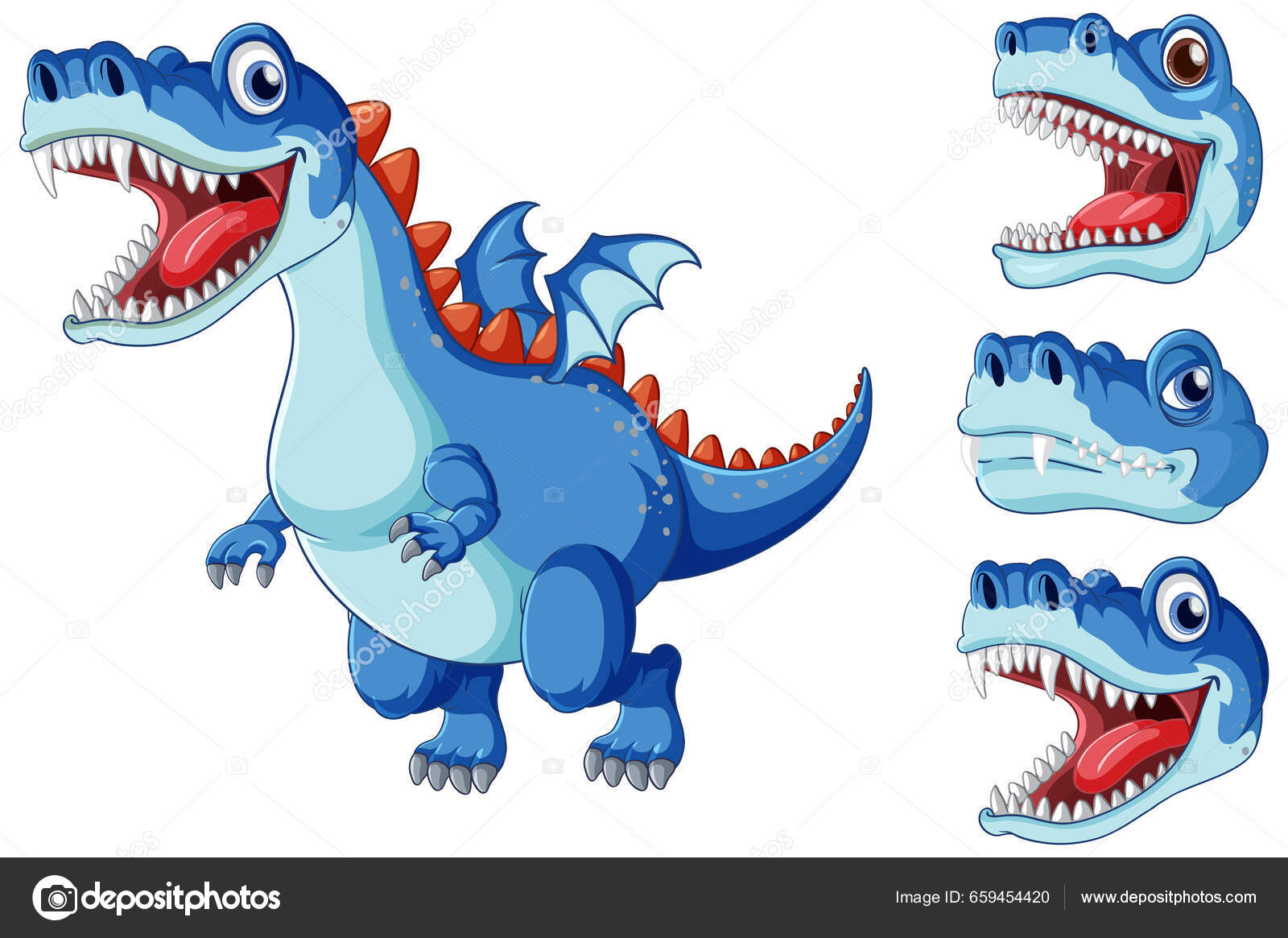 Dinossauro desenho simples azul tiranossauro rex rindo fundo transparente  blue png