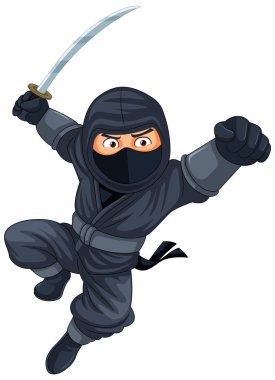 Ninja Zıplama ve Sallanan Kılıç Çizimi