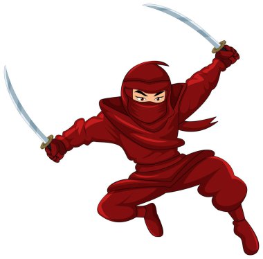 Ninja Zıplama ve Sallanan Kılıç Çizimi