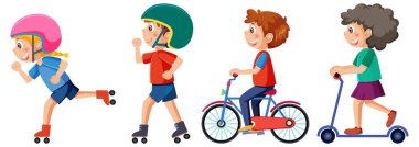 Çocuklar Çeşitli Spor illüstrasyonlarından Hoşlanıyor