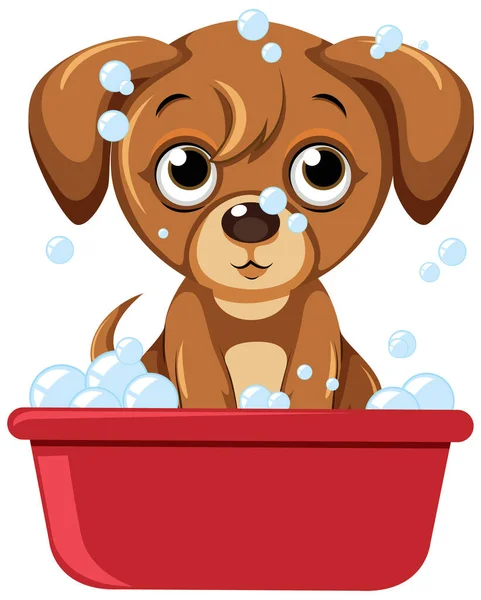 Cute Postać Kreskówki Pies Ilustracja — Wektor stockowy