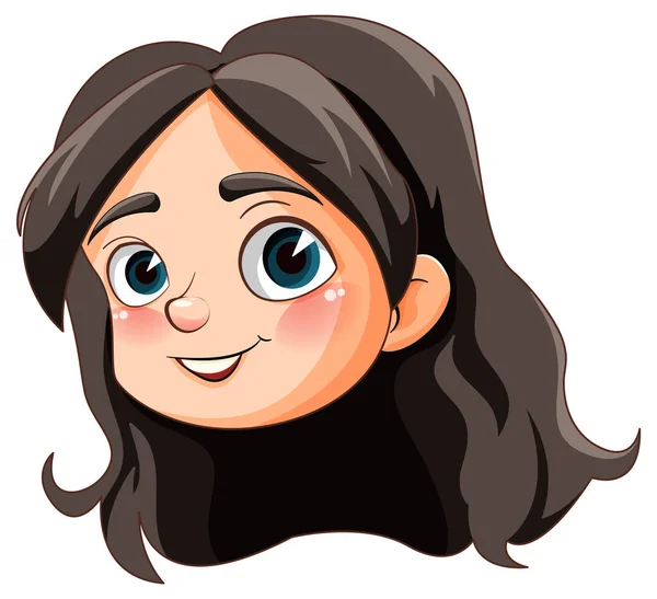 Menina Bonito Desenhos Animados Personagem Ilustração — Vetor de Stock