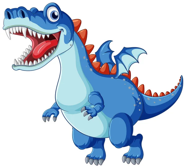 Fee Staart Dinosaurus Cartoon Karakter Illustratie — Stockvector