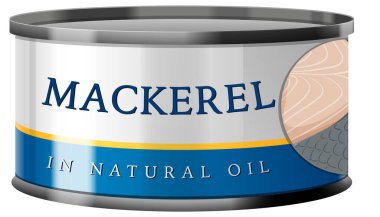 Uskumru Teneke Vektör illüstrasyonuName