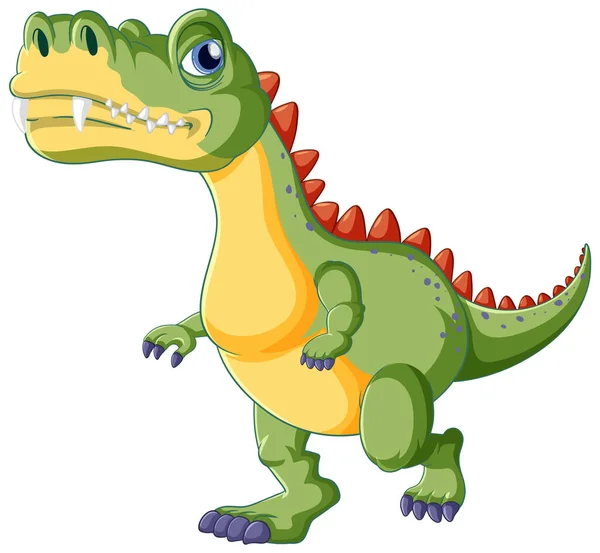 Fada Cauda Dinossauro Desenho Animado Personagem Ilustração — Vetor de Stock
