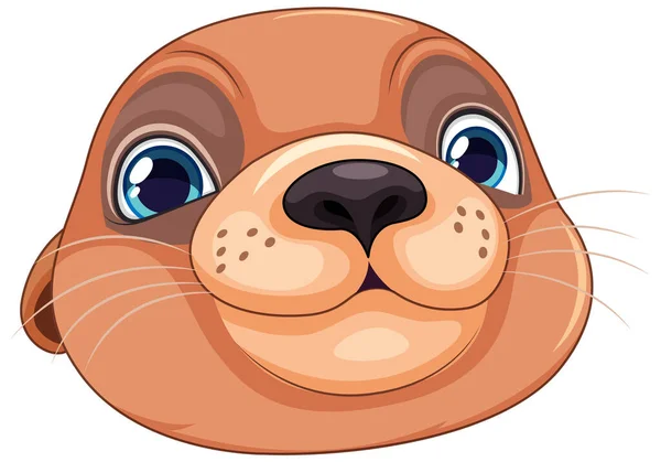 Leuke Otter Cartoon Karakter Illustratie — Stockvector