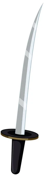 Ilustración Dibujos Animados Espada Katana Aislada — Vector de stock