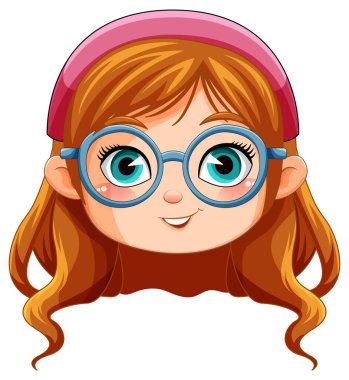 Sevimli inek kız çizgi film karakteri çizimi