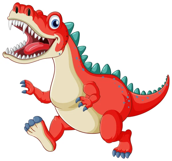 Bajkowy Ogon Dinozaur Postać Kreskówki Ilustracja — Wektor stockowy