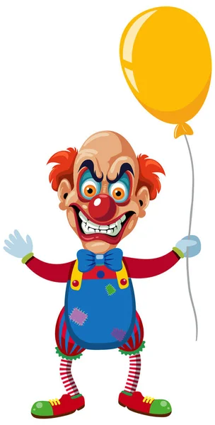 Une Illustration Personnage Dessin Animé Clown Effrayant — Image vectorielle