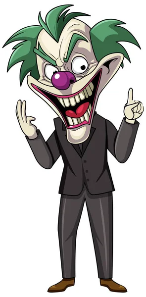 Joker Assustador Desenho Animado Personagem Ilustração — Vetor de Stock