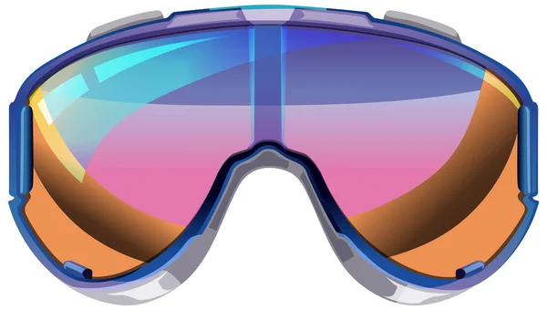Stylové Lyžařské Sluneční Brýle Vektorové Ilustrace — Stockový vektor