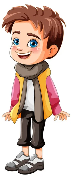 かわいい男の子漫画のキャラクターイラスト — ストックベクタ