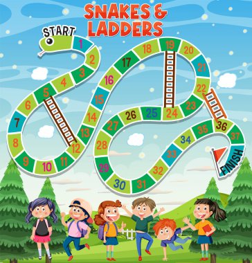 Çocuk tasviri için basit bir tahta oyunu