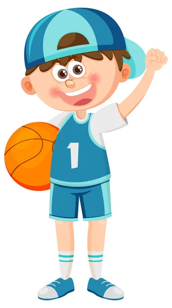 Niño Lindo Feliz Jugando Al Baloncesto Ilustración del Vector - Ilustración  de aislado, baloncesto: 160913783