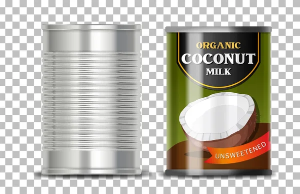 Organic Coconut Milk Grid Background Illustration — Stock Vector