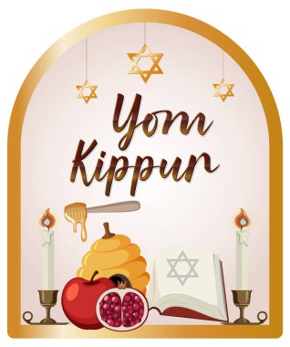 Yom Kippur Yahudi Günü illüstrasyonu