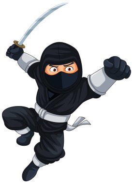 Ninja Zıplama ve Sallanan Kılıç Çizimi