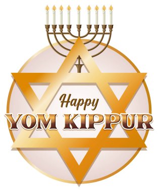 Yom Kippur Yahudi Günü illüstrasyonu