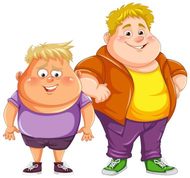 Mutlu Şişmanlar çizgi film karakteri çizimi