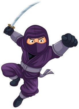 Ninja Zıplama ve Sallanan Kılıç Çizimi