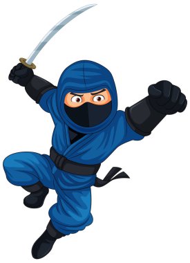 Ninja Zıplama ve Sallanan Kılıç Çizimi
