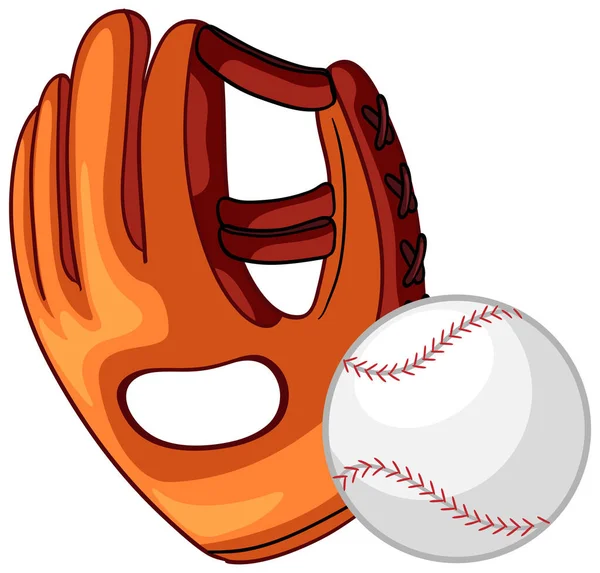 Baseball Glove Ball Illustration — Stock Vector