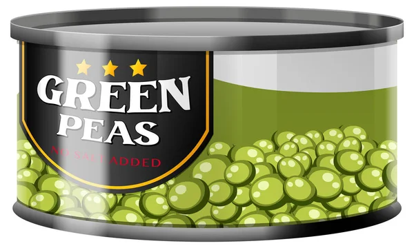 食品中の緑のエンドウ豆のイラスト — ストックベクタ