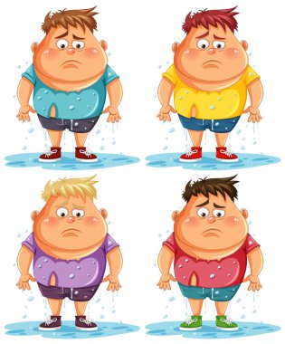 Üzgün Adam Islak Su Koleksiyonunu Karıştırıyor