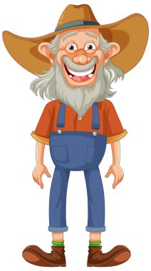 Komik Çiftçi Çizgi Film Karakteri Çizimi