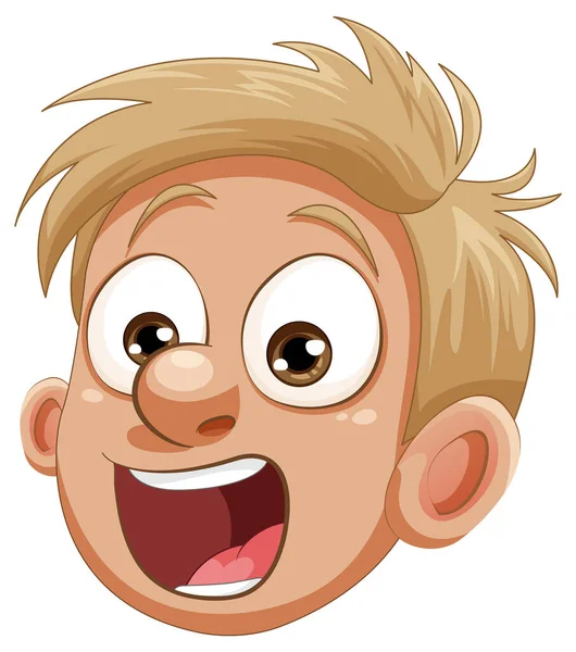 Boy Shocked Expression Vector Illustration — Stockový vektor