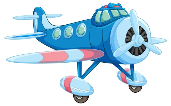 Bonito Vintage Aeronaves Desenhos Animados Ilustração — Vetor de Stock