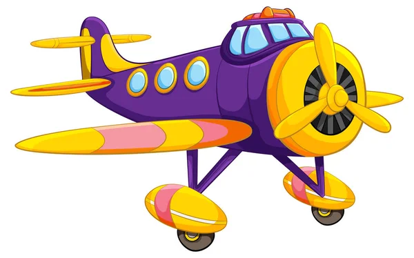 Симпатичная Иллюстрация Мультфильму Про Винтажные Самолеты — стоковый вектор