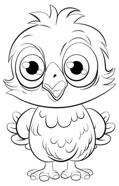 Şirin baykuş karikatürü izole edilmiş.